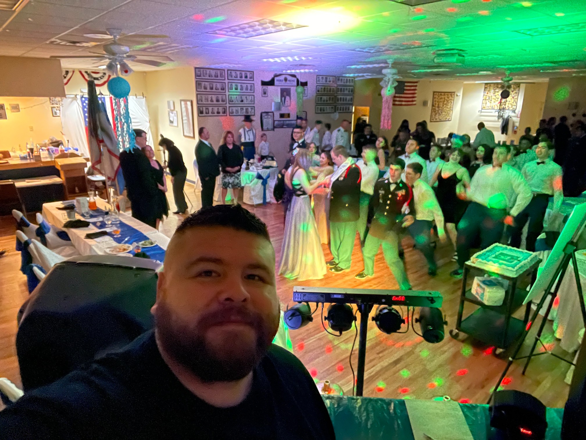 Big Steve DJing a celebration